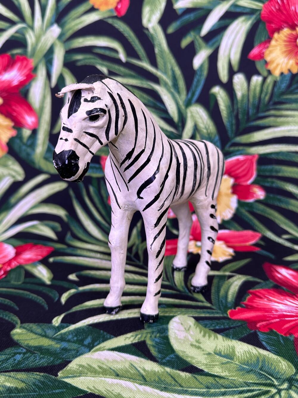 Vintage African Zebra 6.5” Tall Figure Home Decor
